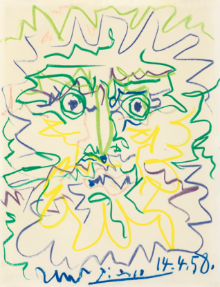 Pablo Picasso, Tête de faune, 1958